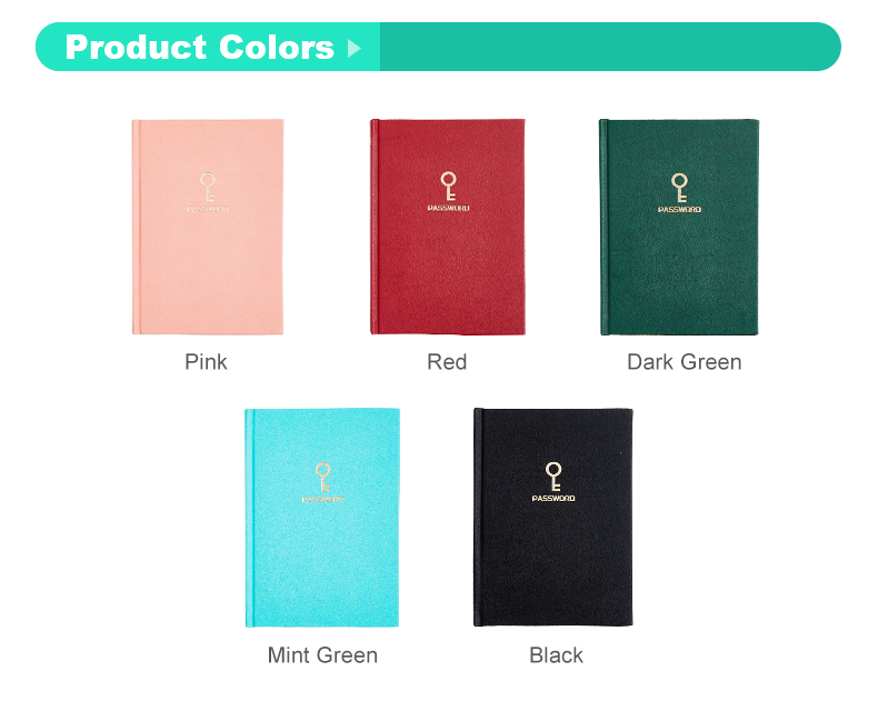 Pu cover password record notebook14 Pu cover password record notebook14