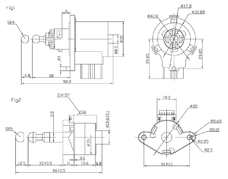 12V PM high torque stepper motors 35mm , 2 phase stepper motor