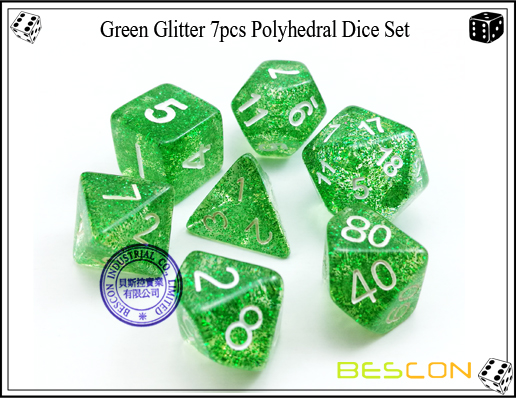 Ensemble de dés multicolores 7pcs multicolores en dés multicolores-11 Assorted Colored Glitter 7pcs Polyhedral Dice Set-11