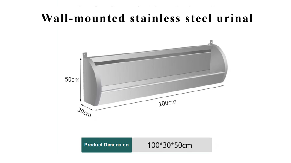 Wall-mounted stainless steel urinal Wall-mounted stainless steel urinal