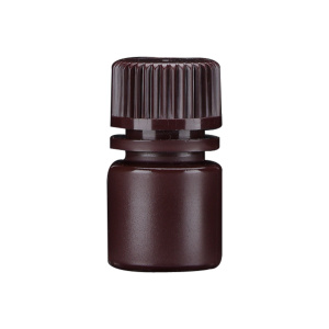 8 mL Brown/Amber HDPE Wide Mouth Reagent Bottle
