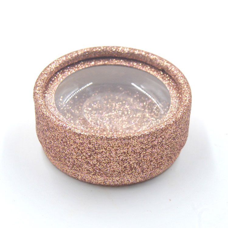 บรรจุภัณฑ์กล่องขนตาปลอม Custom Round Empty False Eyelash Box Packaging