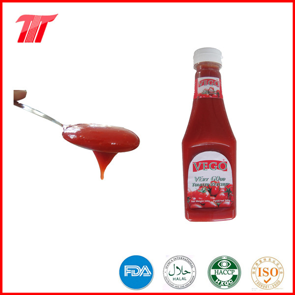 Tomato ketchup in plastic bottle