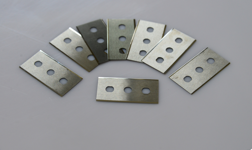 Hoja de cuchillo de tres orificios de carburo de tungsteno Tungsten Carbide Three Hole Knife Blade