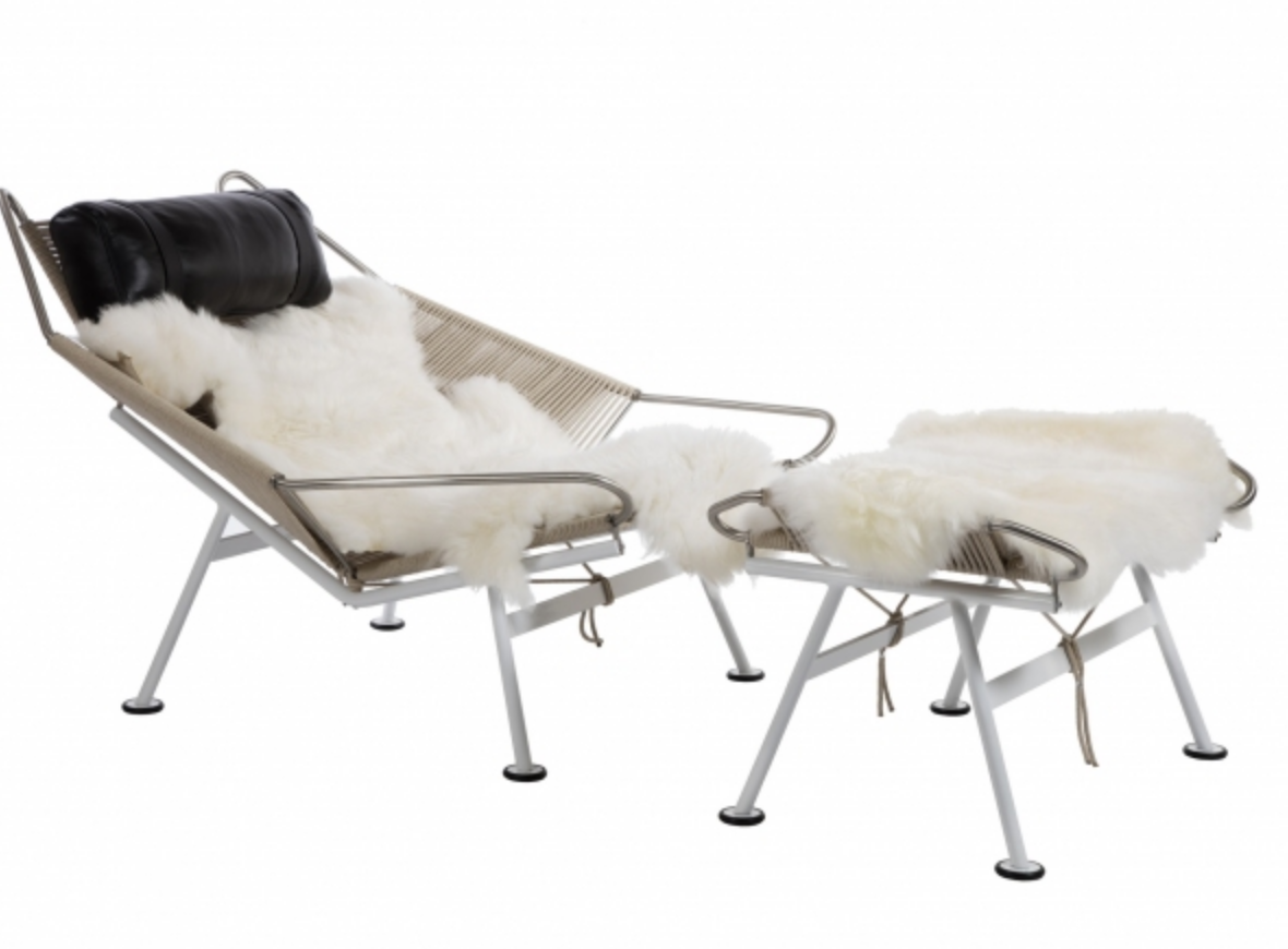 PP 225 Flag Halyard Chair and Ottoman PP 225 Flag Halyard Chair and Ottoman