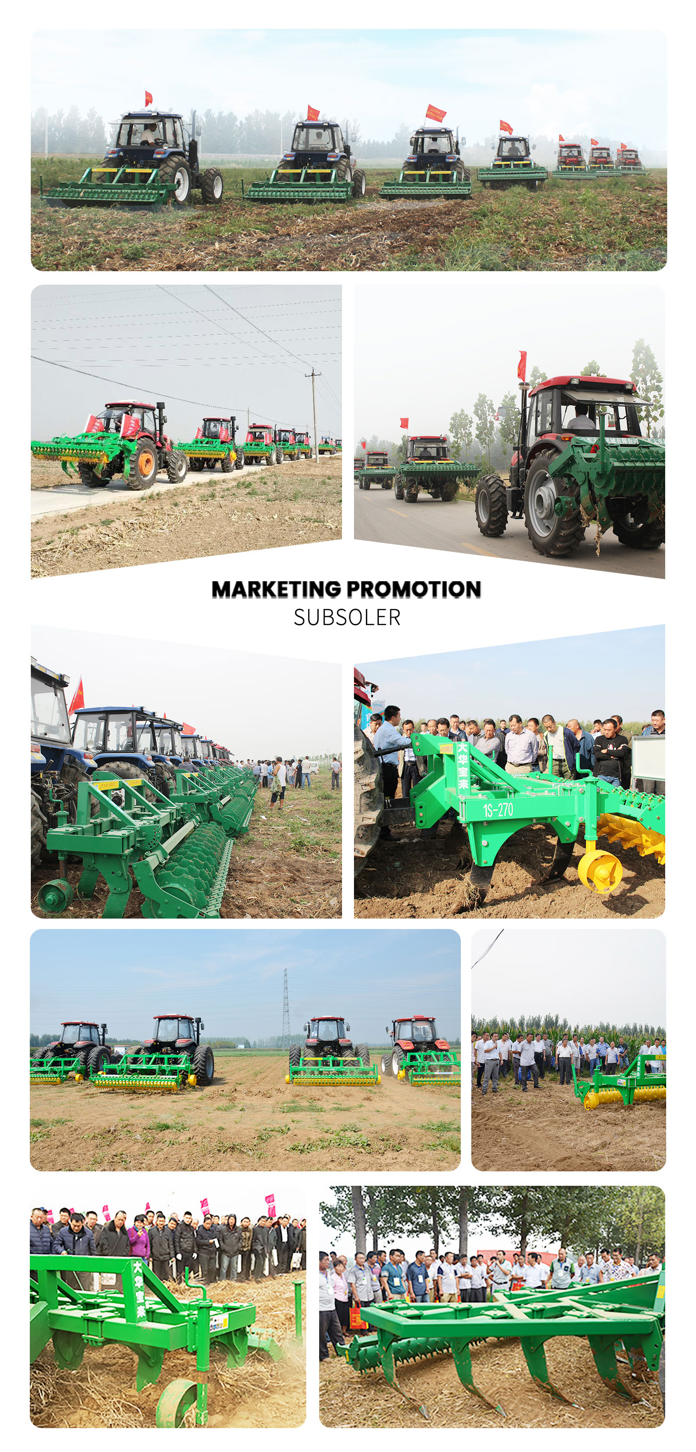 Deep loosening operation in the field Deep loosening operation in the field