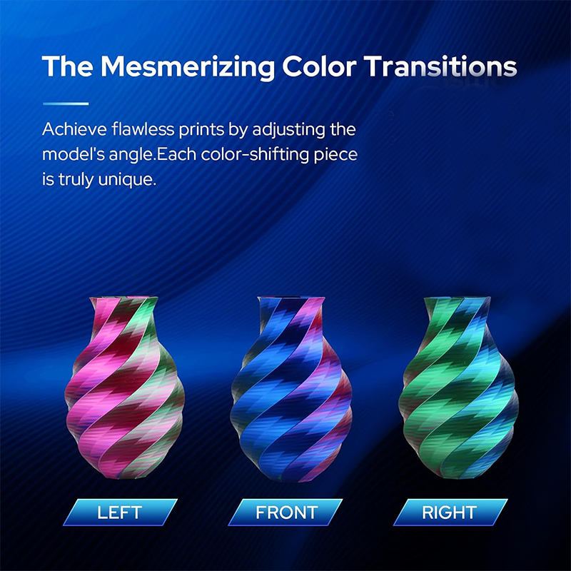 Tri Color Silk PLA Filament Tri Color Silk PLA Filament