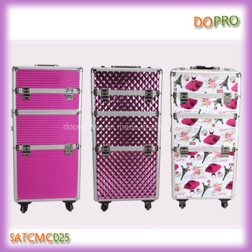 Fashion Outlook Aluminum Hair And Beauty Trolley Makeup Case