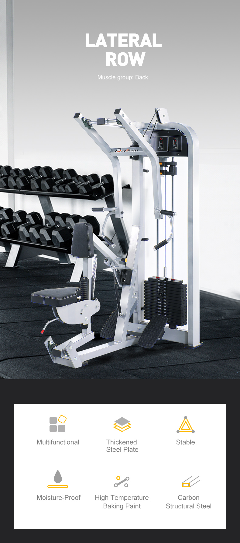 Lateral row fitness equipment Lateral row fitness equipment
