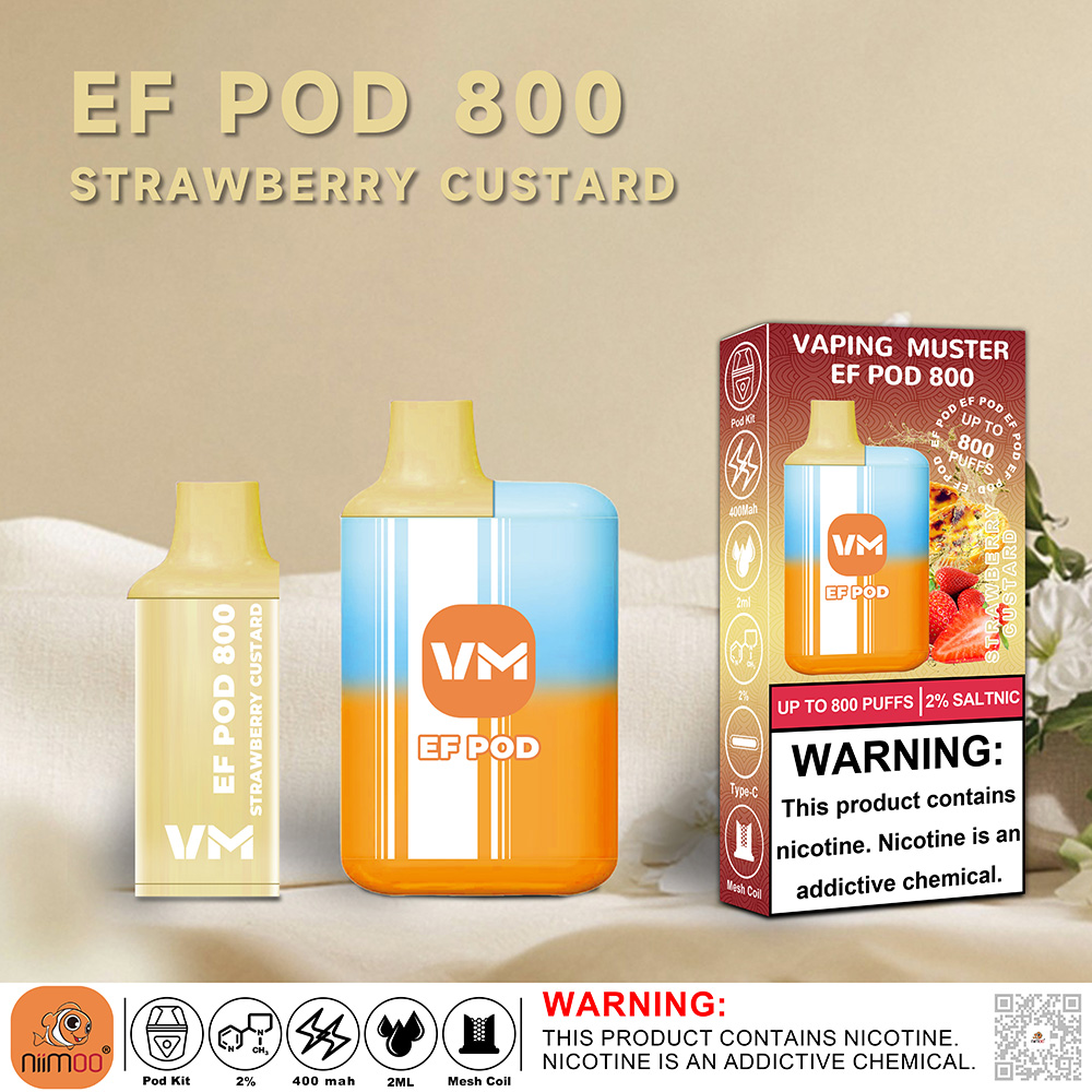 Premium EF POD Vape Device Delivering 800 Puffs Premium EF POD Vape Device Delivering 800 Puffs