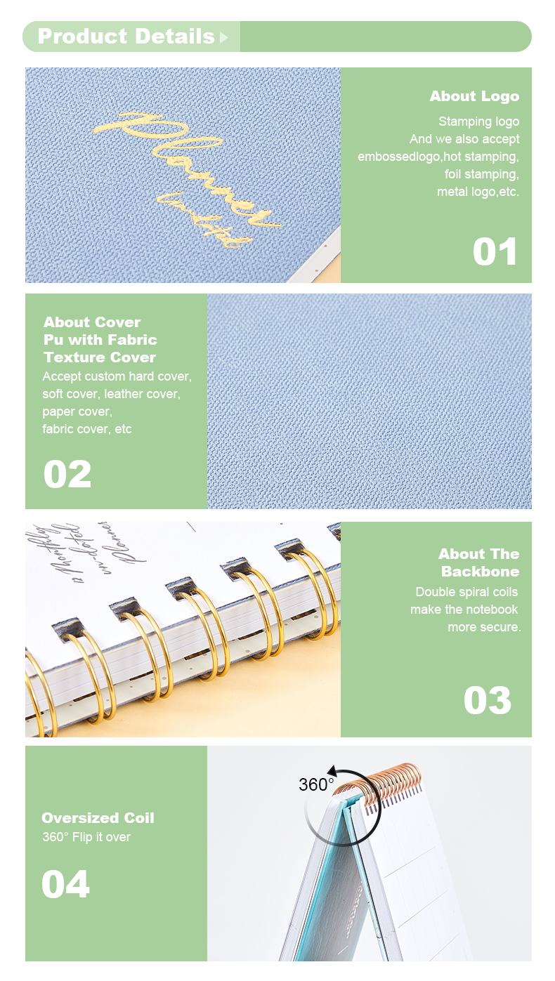 fabric texture cover spiral planner13 fabric texture cover spiral planner13