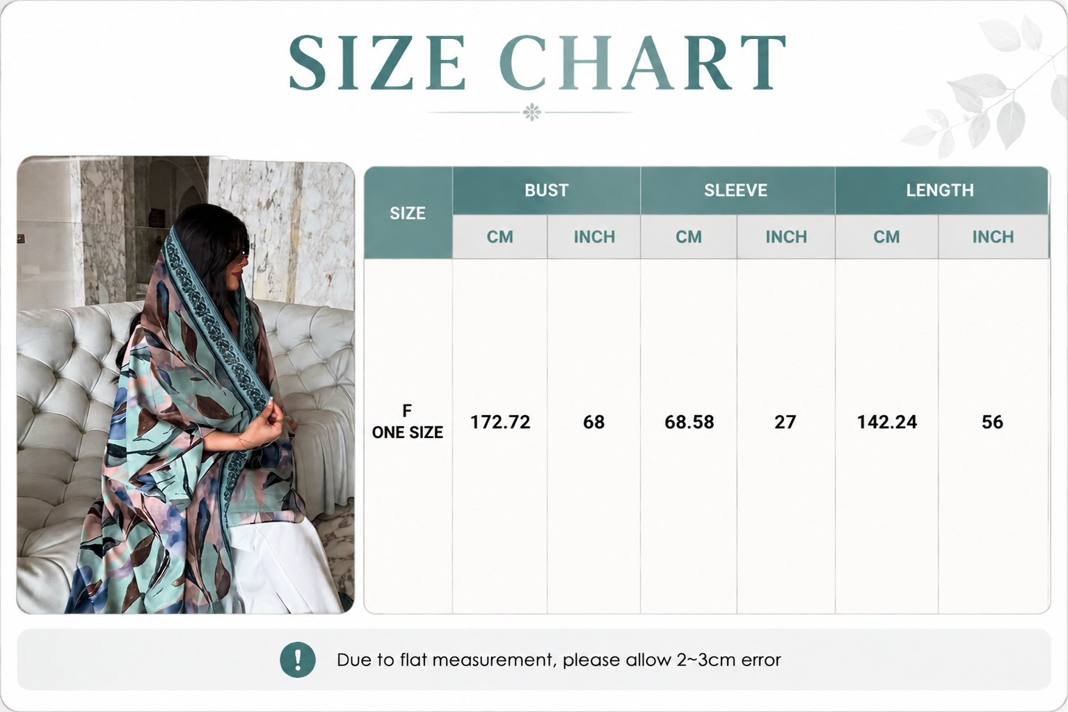 Printed Open Abaya With Headscarf Printed Open Abaya With Headscarf