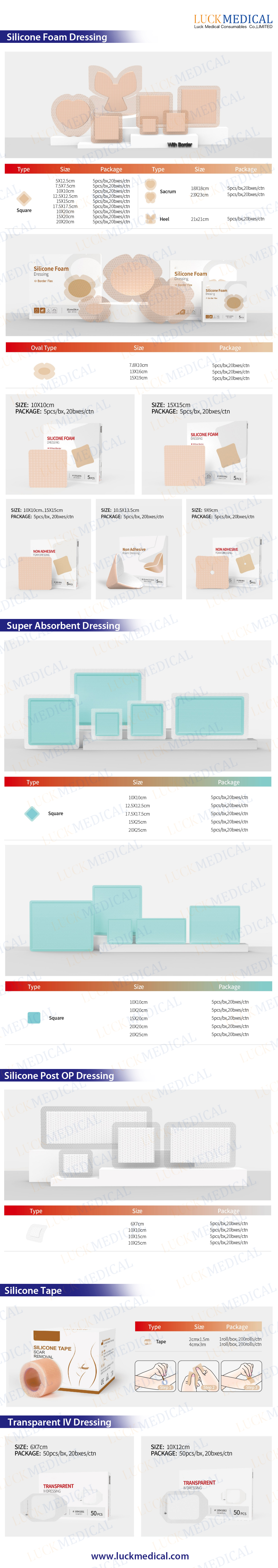 Surgical Wound Dressing Foam Silicone Surgical Wound Dressing Foam Silicone