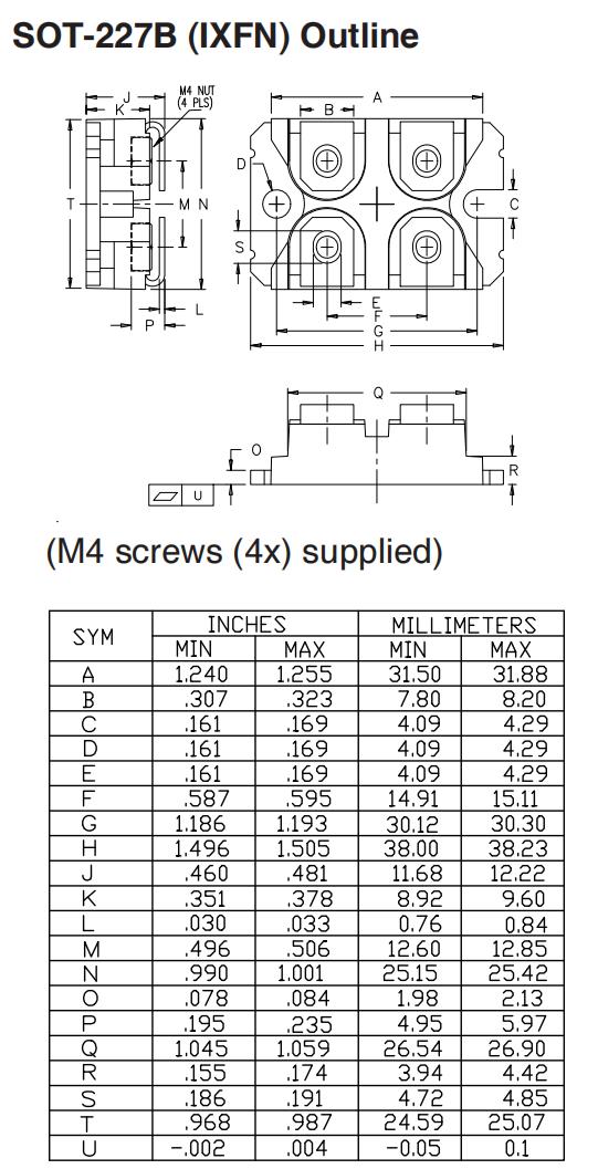 SOT-227B (IXFN) Outline SOT-227B (IXFN) Outline