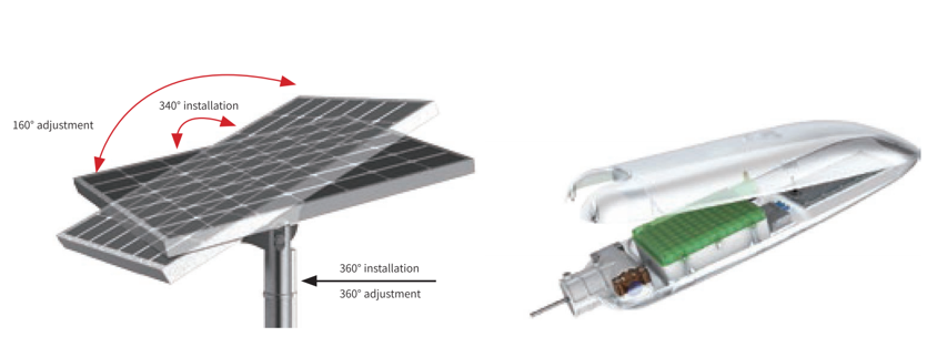 réverbère solaire solar street light