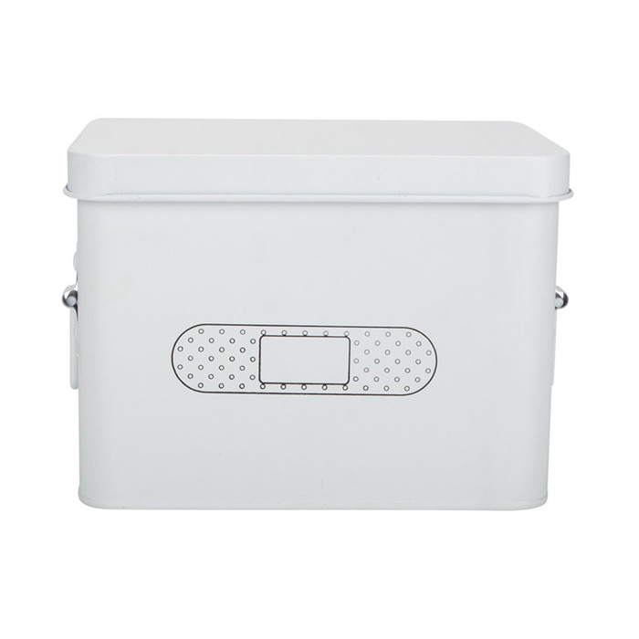 White First Aid Box Metal Tin White First Aid Box Metal Tin