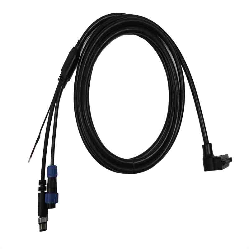 90-Degree Waterproof Splitter Cable with M12 6Pin Aviation Plug, SP13 Connector & Open Wire 90-Degree Waterproof Splitter Cable with M12 6Pin Aviation Plug, SP13 Connector & Open Wire