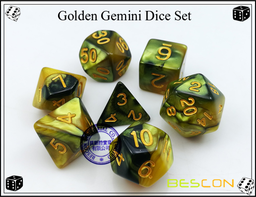Golden Gemini Würfel Set Golden Gemini Dice Set