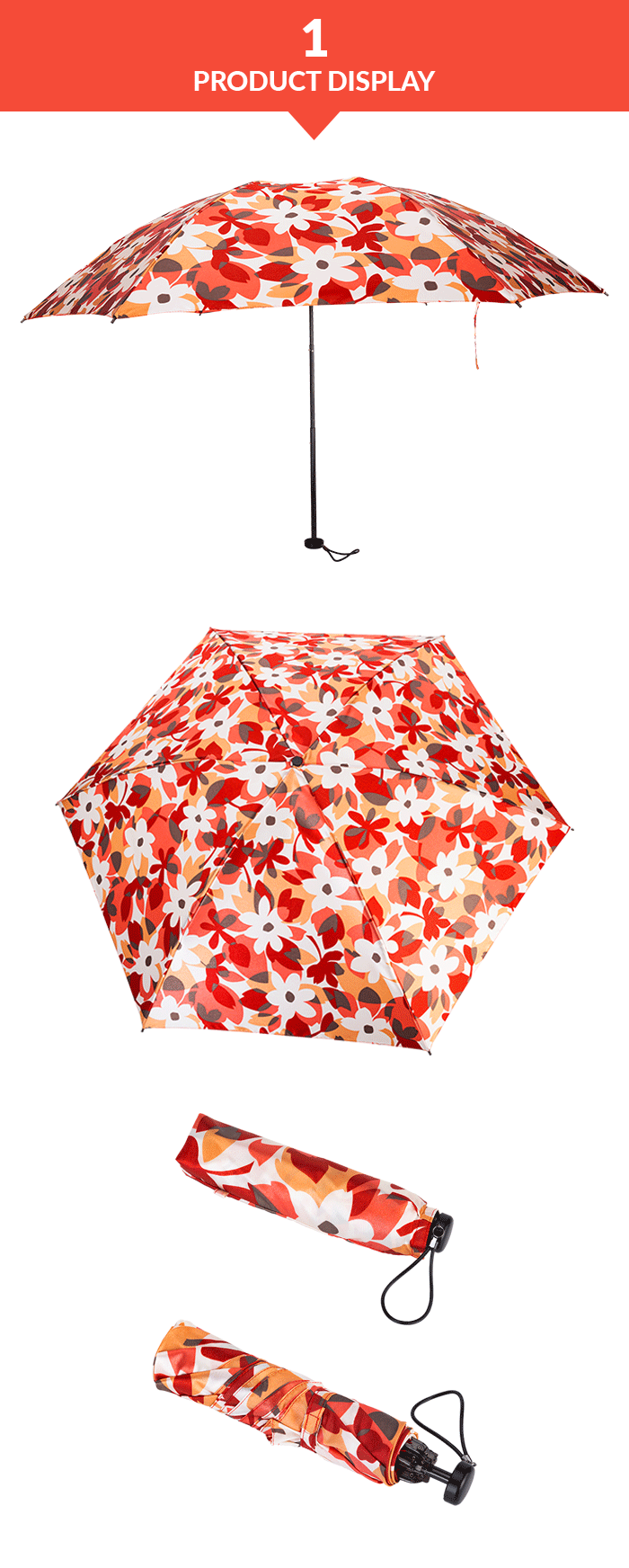 Parapluie pliant en tissu satiné pour femmes Satin Fabric Women S Folding Umbrella