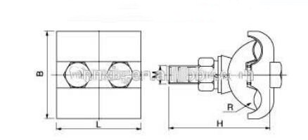 Ειδική μορφή JGTL Cu-Al PG Clamp JBTL Cu-Al Specific Form PG Clamp