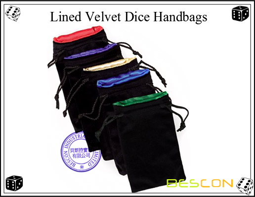 Gefütterte Velvet Dice Handtaschen-2 Lined Velvet Dice Handbags-2