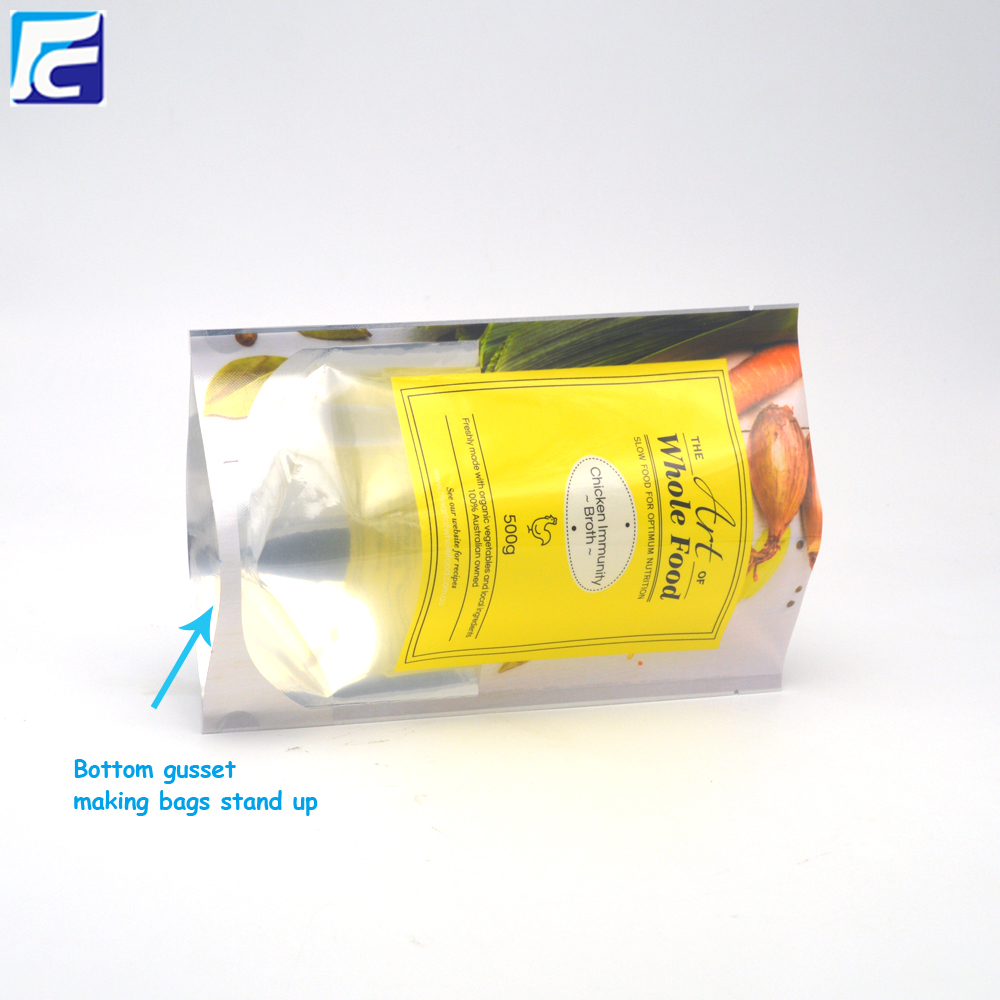 Bolsa de papelilha branca para cima White Stand Up Foil Pouch