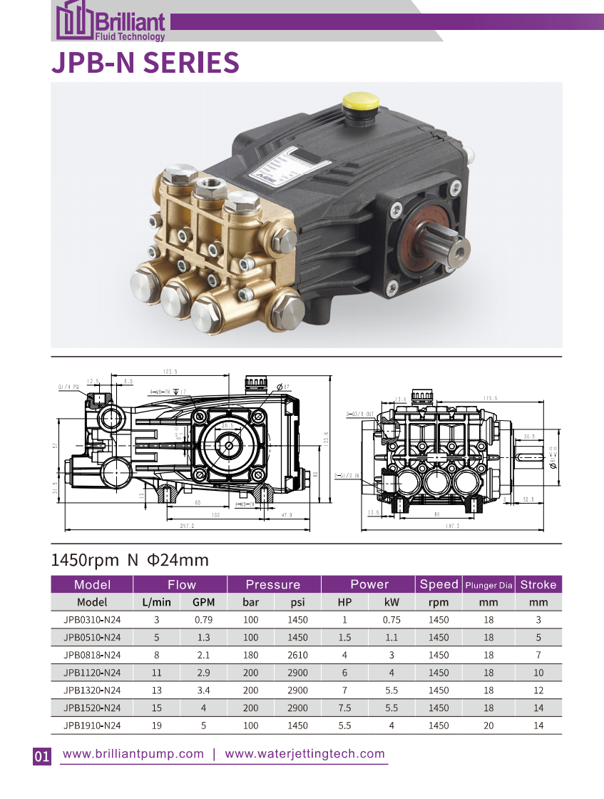 Triplex plunger pump for truck exterior washing Triplex plunger pump for truck exterior washing