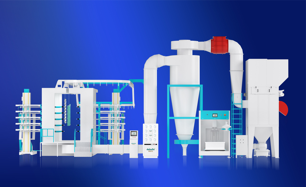 automated powder coating line automated powder coating line