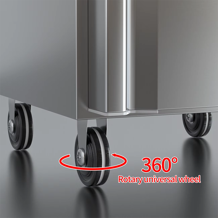 Four-door freezer with wheels Four-door freezer with wheels