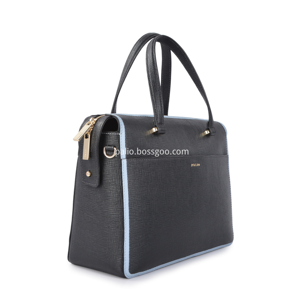 Genuine grain leather large capacity lady business bag