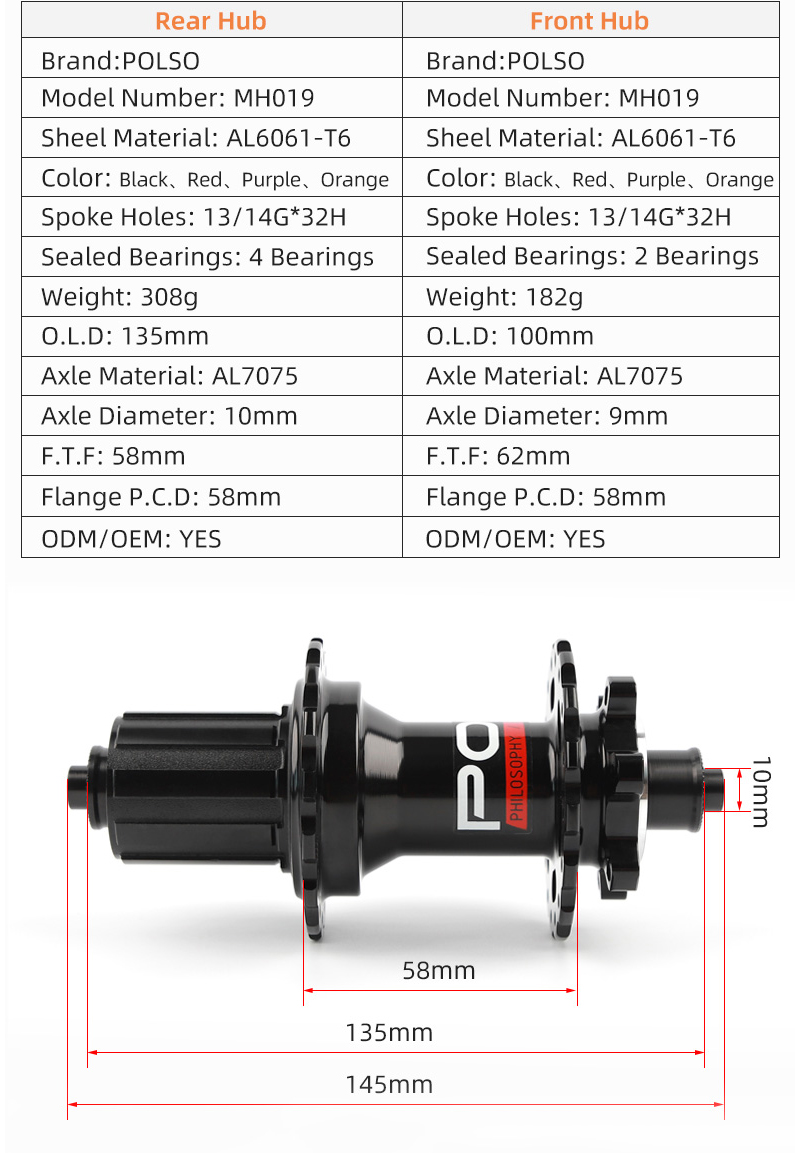 MTB HUB 135mm MTB HUB 135mm