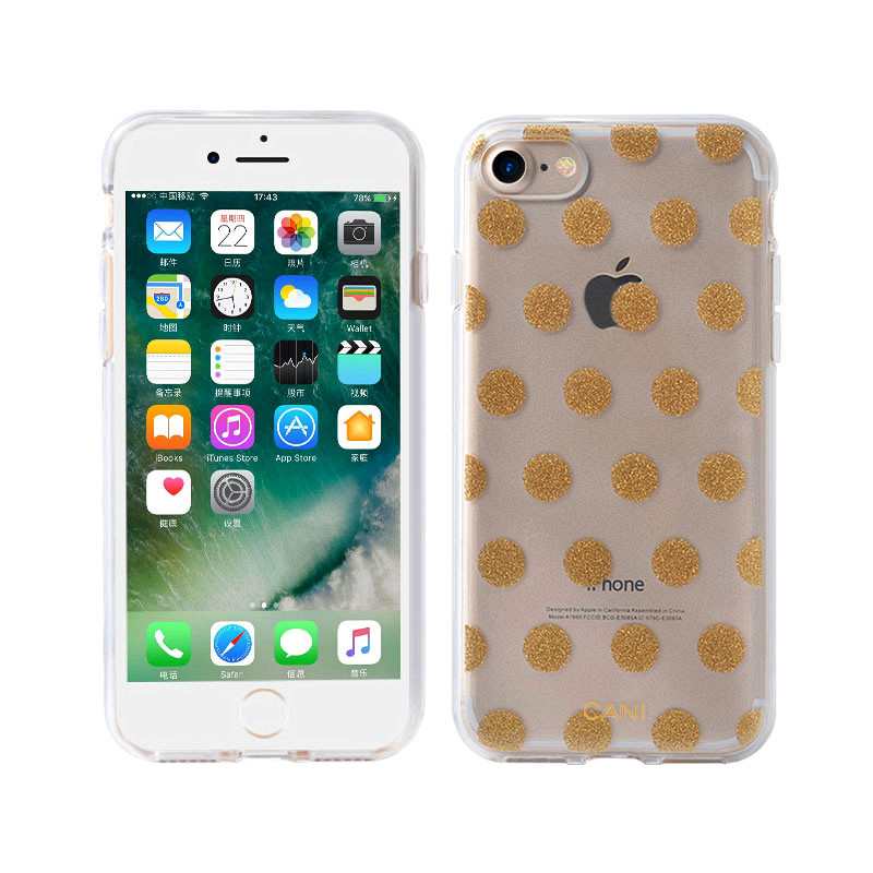 إمل IPhone6 زائد القضية مع النقاط الذهبية IML IPhone6 Plus Case with Golden Dots