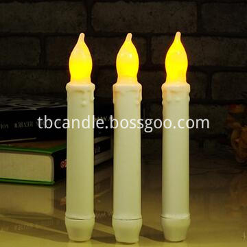 Flameless taper candle with timer