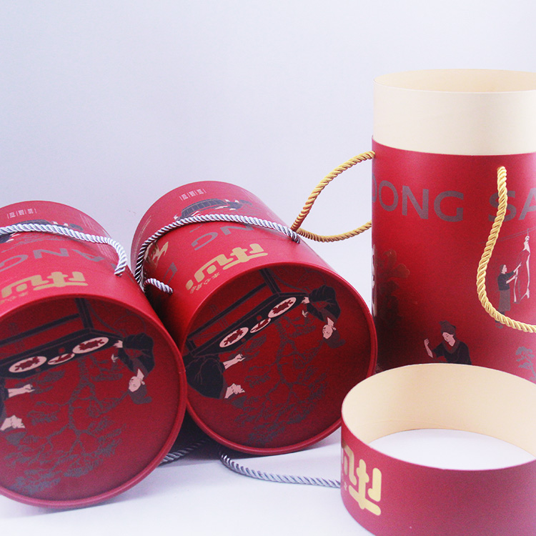 customized paper tube gift box with ropes customized paper tube gift box with ropes