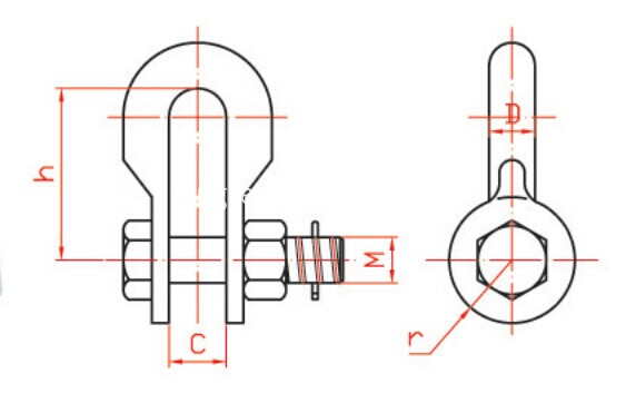 Сережка U-7 U-7 shackle