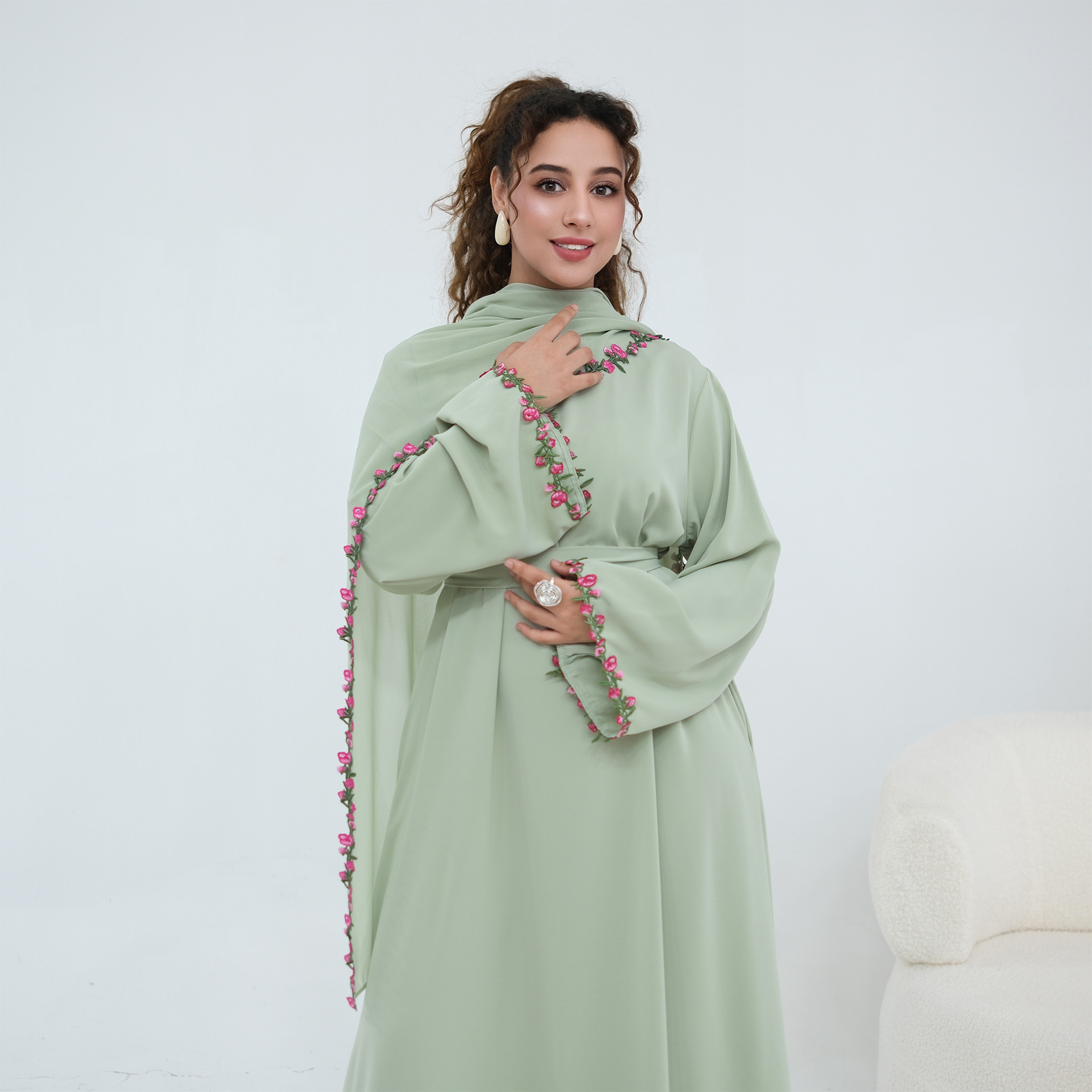 Abaya Dress+Hijab Set 1355 (2) Abaya Dress+Hijab Set 1355 (2)