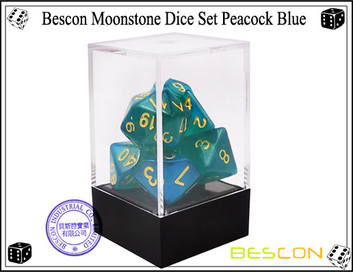 Набор павлиньих костей-2 Peacock Blue Dice Set-2