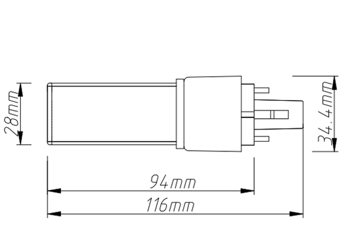 PL-08-04W led tube pl light size PL-08-04W led tube pl light size
