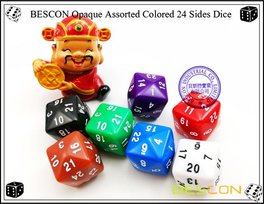 BESCON Opaque Assorted Farbige 24 Seiten Würfel BESCON Opaque Assorted Colored 24 Sides Dice