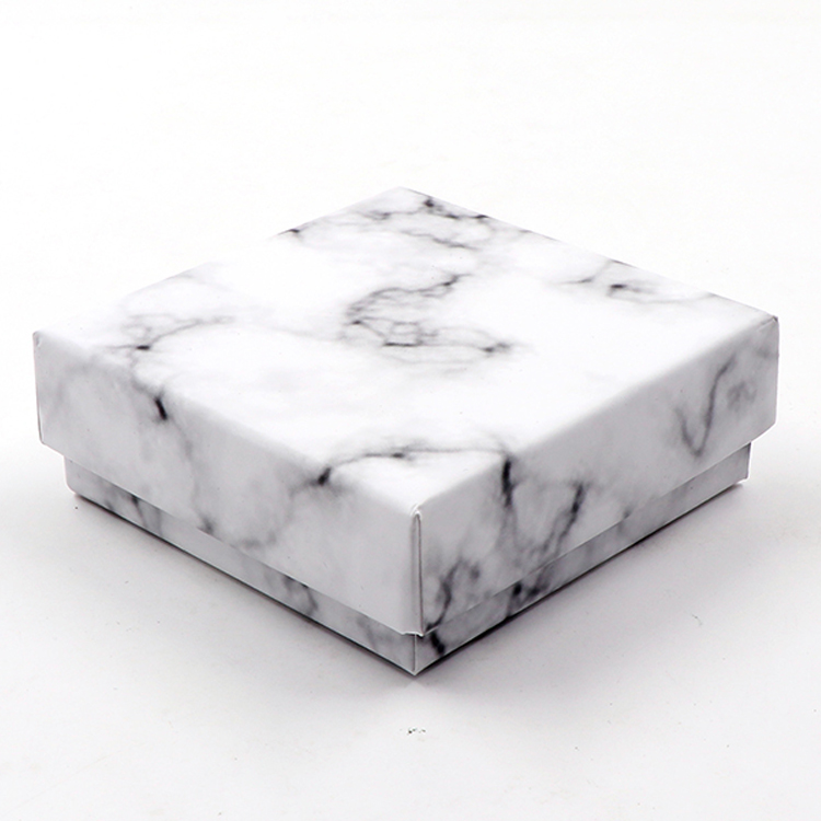 Kotak Borong Box of Marble Style Gift Box Kalung Wholesale Paper Box Marble Style Necklace Gift Box