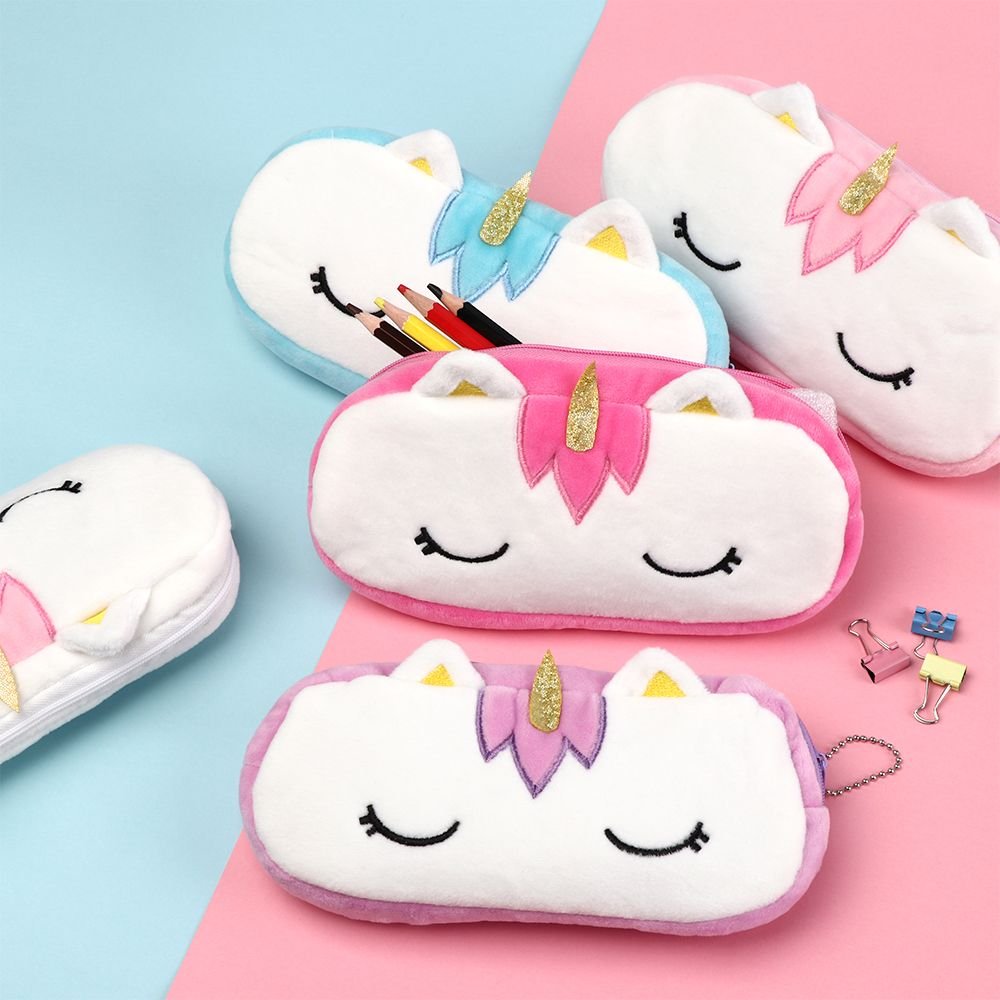 Plush Unicorn Pencil Case 4 Plush Unicorn Pencil Case 4