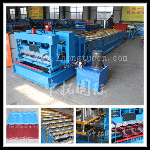 Roll ubin gulungan membentuk mesin (4) Glazed tile roll forming machine (4)