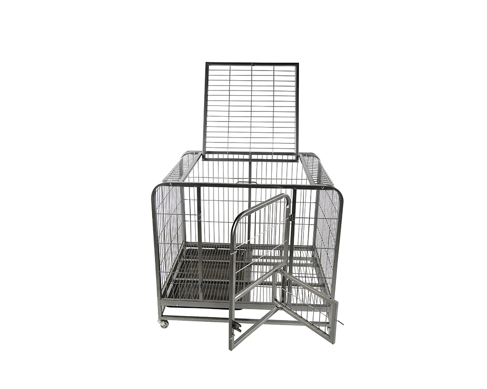 Cage pour chien en tube carré antirouille Rustproof Square Tube Pet Dog Cage