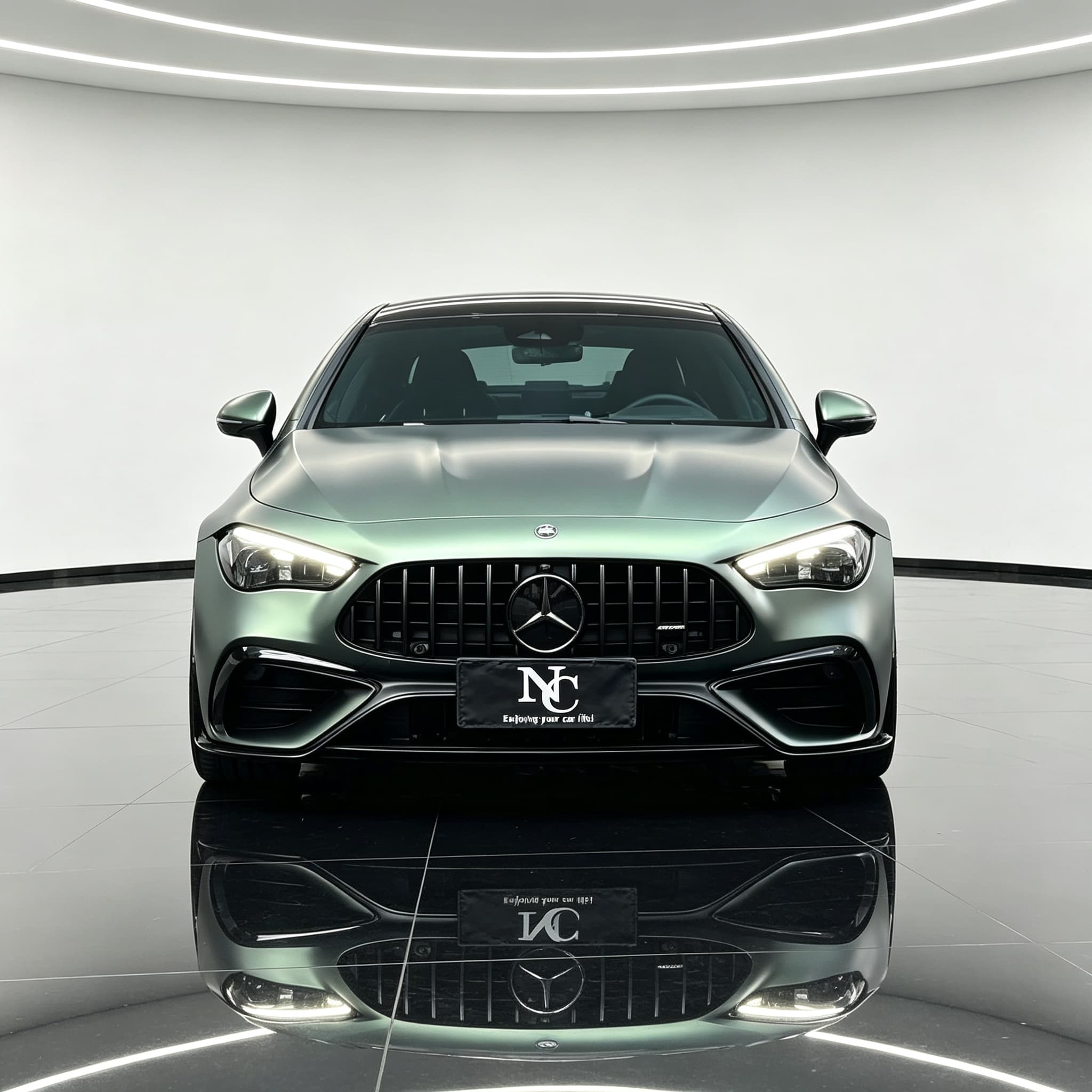Self-Healing Tech-Grey Green Car Wrap Self-Healing Tech-Grey Green Car Wrap