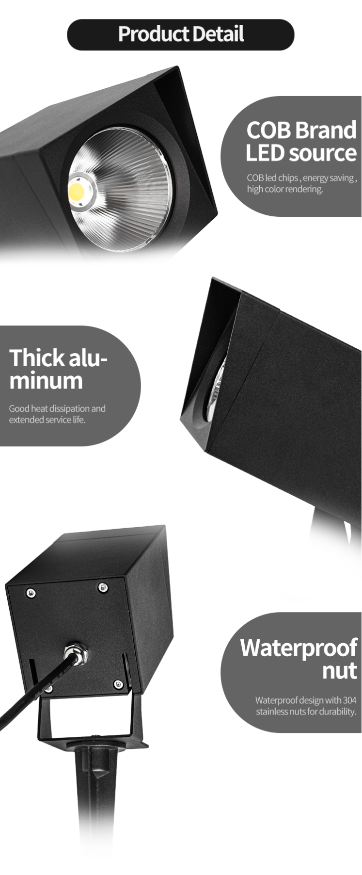 Garden Landscape Square Spike Light Garden Landscape Square Spike Light