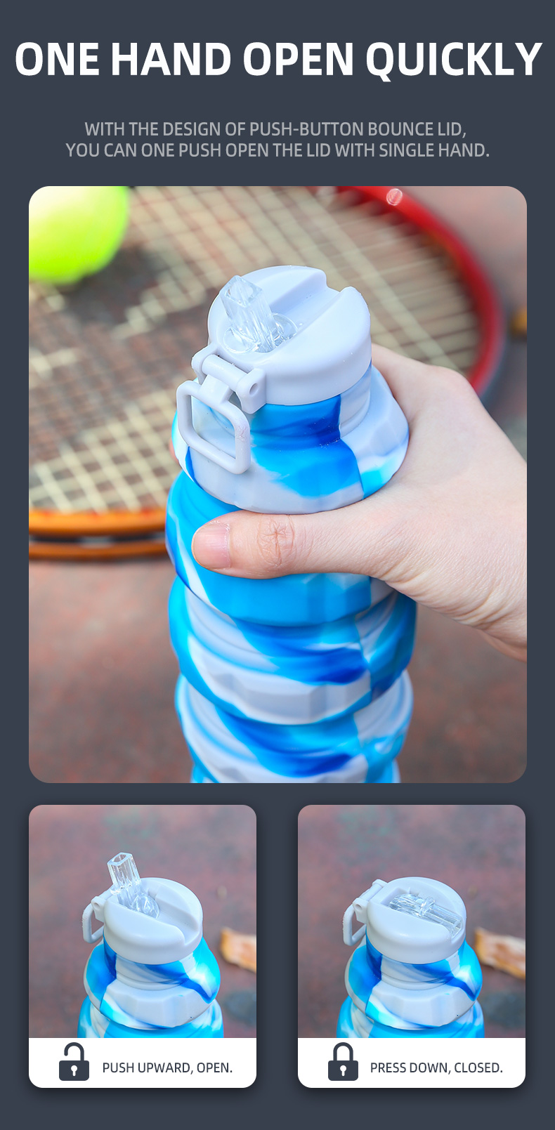 foldable water bottle MFZ-J015 foldable water bottle MFZ-J015
