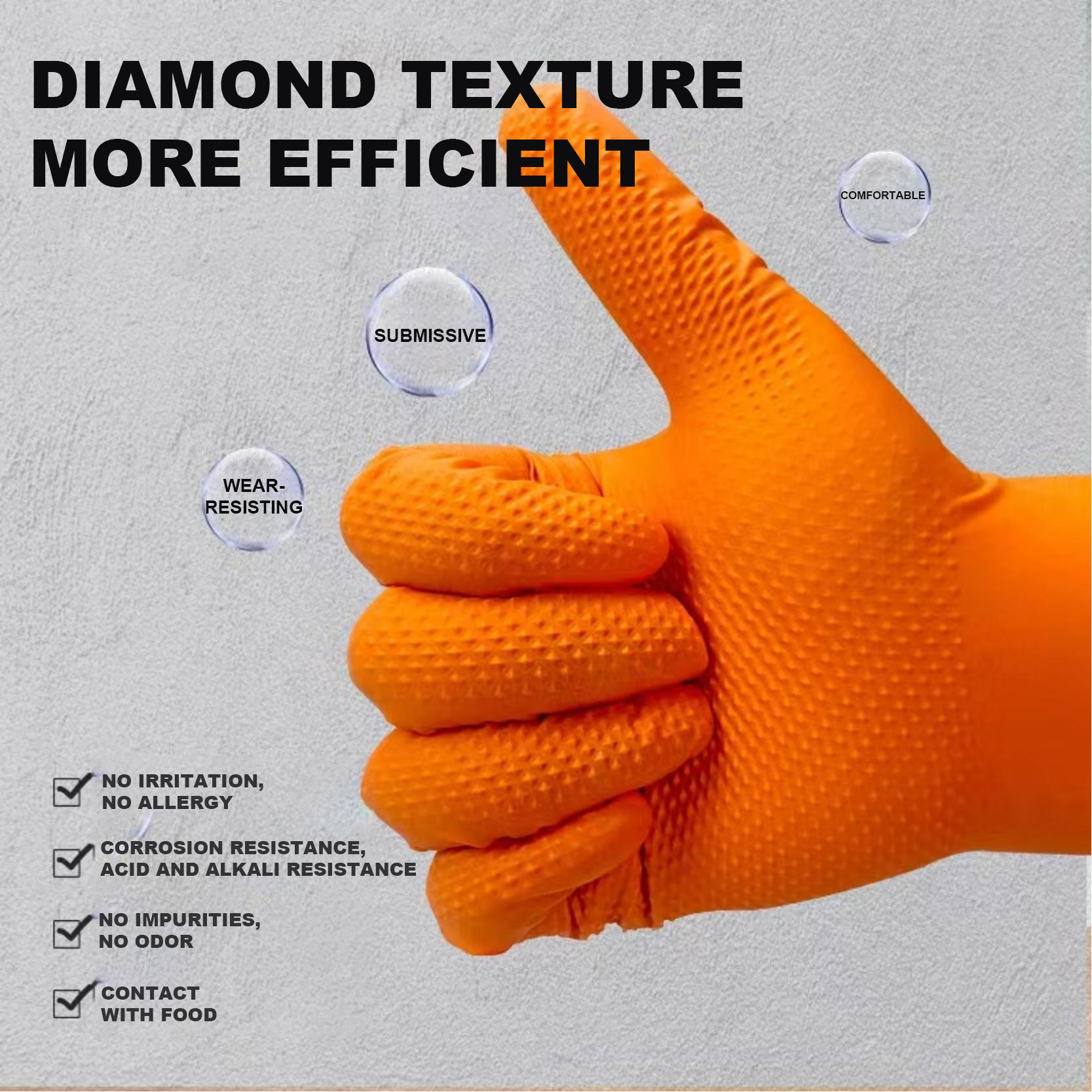 Disposable Car Mechanical Repair Glove Powder Free Nitrile Hand Spray Paint Gloves Industrial Nitrile Protective Gloves2