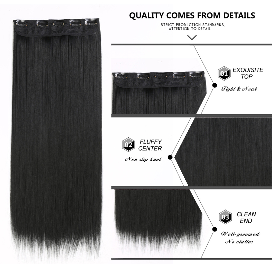 5 Clip In Hair Extension Straight Pure