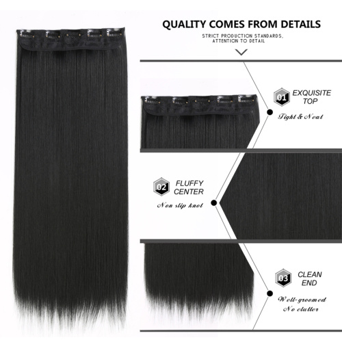 Alileader Good Quality Straight Heat Resistant Synthetic 5 Clips In Hair Extension 24 Inch One Piece Hair Extensions Supplier, Supply Various Alileader Good Quality Straight Heat Resistant Synthetic 5 Clips In Hair Extension 24 Inch One Piece Hair Extensions of High Quality