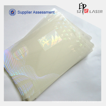 Heat Seal Hologram Id Card Laminating Pouches With Uv Ink China Manufacturer